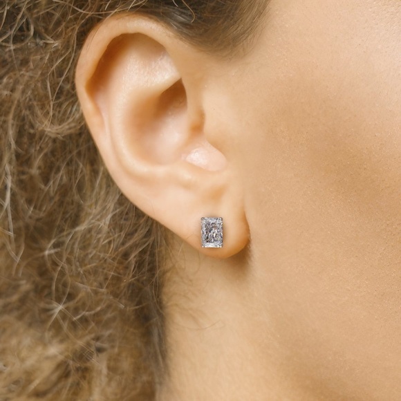 4ct Radiant Cut Earrings - Picture 5 of 12